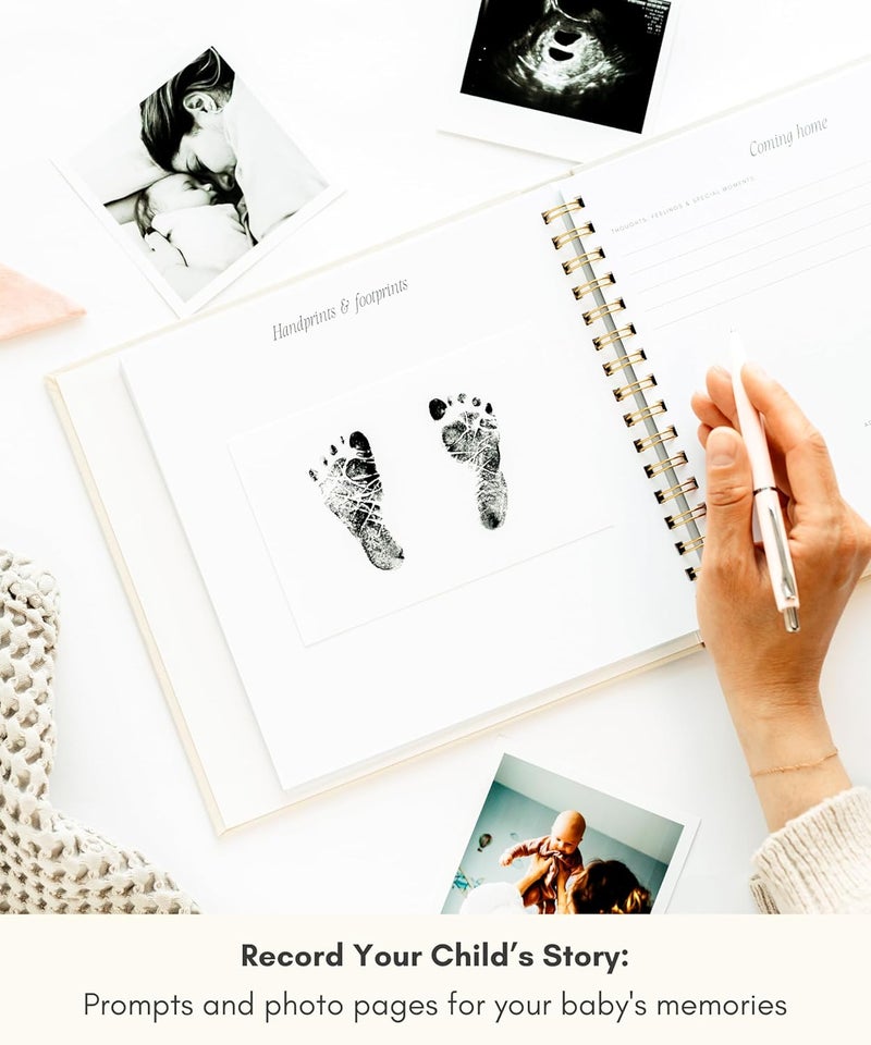 Lamare Baby First Year Book – Baby Memory Book for Girls & Boys - Baby Milestone Book from Pregnancy to Childhood – Cute Baby Book Keepsake Gift - Image 3